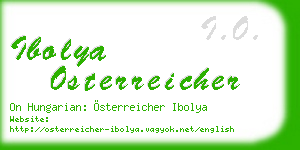 ibolya osterreicher business card