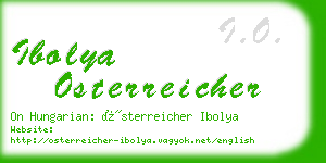 ibolya osterreicher business card